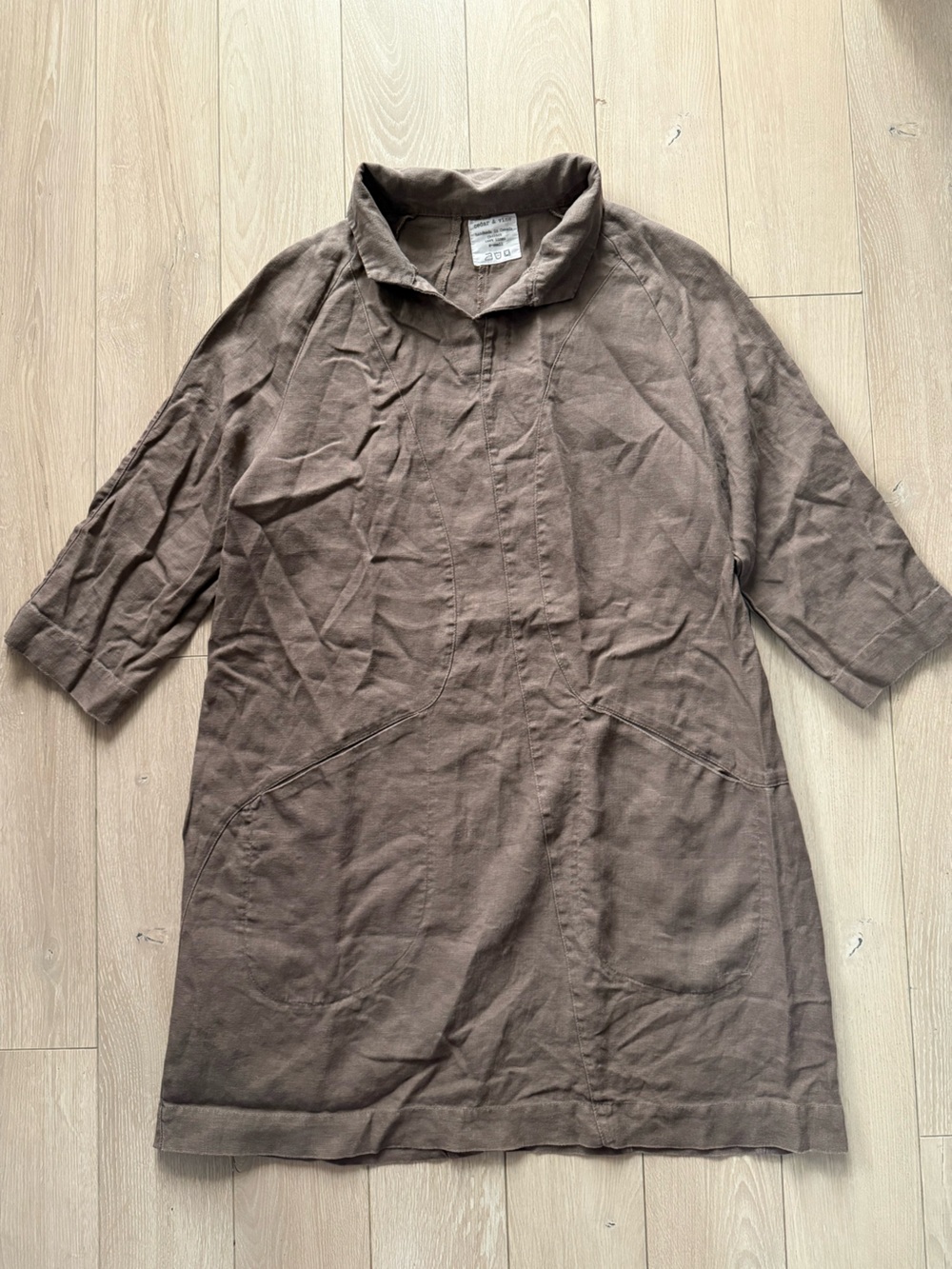 Cedar and Vine Footloose Frock Linen Dress in Brown Women’s Size XS